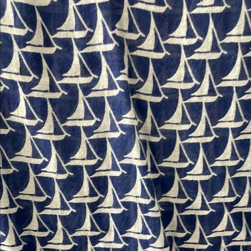 Rock Flower Paper Blue and White Sailboat Coverup